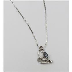 BEAUTIFUL .925 & SMOKEY QUARTZ NECKLACE