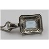 Image 4 : STERLING SILVER AND AQUAMARINE NECKLACE