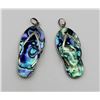 Image 1 : (2) FLIP FLOP PENDANTS - .925 & ABALONE SHELL