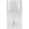 Image 1 : BEAUTIFUL STERLING SILVER AND CZ CROSS NECKLACE