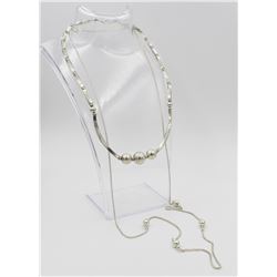 2 - STERLING SILVER NECKLACES