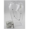 Image 1 : STERLING SILVER NECKLACE AND RING SET