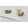 Image 2 : (3) PAIR OF GOLD-TONED .925 HOOP EARRINGS