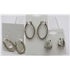 Image 1 : (3) PAIRS OF STERLING SILVER HOOP EARRINGS