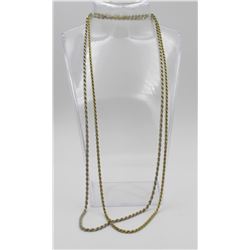 (2) STERLING SILVER ROPE STYLE CHAINS