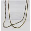 Image 2 : (2) STERLING SILVER ROPE STYLE CHAINS