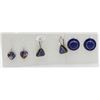 Image 1 : (3) PAIRS OF .925 EARRINGS WITH BLUE STONES/DETAIL