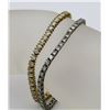 Image 1 : TWO STERLING SILVER & CZ TENNIS BRACELETS