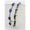Image 1 : TWO STERLING SILVER AND STONE BRACELETS
