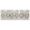 Image 1 : 3 PAIRS OF GOLD TONED .925 HOOP EARRINGS