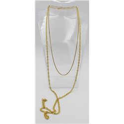 TWO GOLD TONE .925 CHAINS