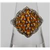 Image 2 : BEAUTIFUL ORANGE STONE CLUSTER RING