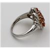 Image 3 : BEAUTIFUL ORANGE STONE CLUSTER RING