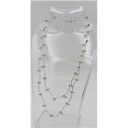 TWO .925 NECKLACES WITH BEAD SLIDES