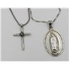 Image 3 : TWO RELIGIOUS STERLING SILVER NECKLACES