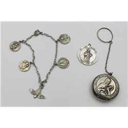 GROUP OF STERLING SILVER RELIGIOUS ITEMS