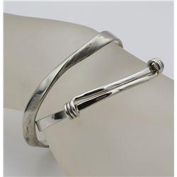 TWO STERLING SILVER BANGLE BRACELETS