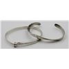 Image 2 : TWO STERLING SILVER BANGLE BRACELETS