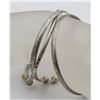 Image 1 : SET OF 3 .925 RIDGED ARROW ENDS BANGLE BRACELETS