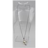 Image 2 : .925 & 14K ACCENTS CROSS NECKLACE