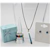 Image 1 : UNIQUE 2-IN-1 SET WITH RING, PENDANT AND EARRINGS