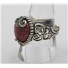Image 2 : PINK AGATE STERLING SILVER RING