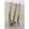 Image 2 : (3) GOLD TONED STERLING SILVER BRACELETS