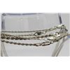 Image 3 : GROUP OF (5) ROPE STYLE STERLING SILVER CHAINS