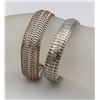 Image 1 : (2) STERLING SILVER THICK BRACELETS