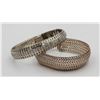 Image 2 : (2) STERLING SILVER THICK BRACELETS