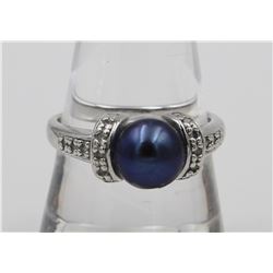 ESTATE STERLING SILVER CULTURED PEARL AND CZS