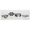 Image 1 : ESTATE LOT OF FOUR STERLING SILVER RINGS
