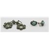 Image 1 : TWO PAIRS OF VINTAGE .925 AND TURQUOISE EARRINGS