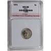 Image 1 : 1873 THREE CENT NICKEL CCGS GEM BU