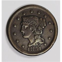 1851/81 LARGE CENT VF/XF