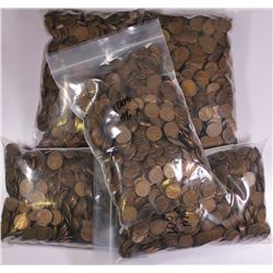 BAG OF 5000 WHEAT CENTS 1958 AND OLDER