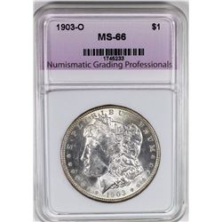 1903-O MORGAN SILVER DOLLAR NGP SUPERB BU