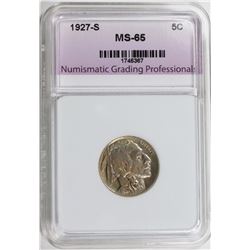 1927-S BUFFALO NICKEL NGP GEM BU