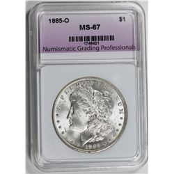 1885-O MORGAN SILVER DOLLAR NGP