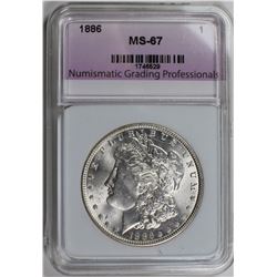 1886 MORGAN SILVER DOLLAR NGP