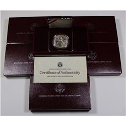 (5) 1988 OLYMPIC PROOF SILVER DOLLARS