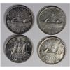 Image 1 : CANADIAN SILVER DOLLARS: 1950, 1949, 1953 & 1951