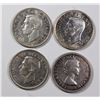Image 2 : CANADIAN SILVER DOLLARS: 1950, 1949, 1953 & 1951