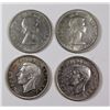 Image 2 : CANADIAN SILVER DOLLARS (2) 1952 & (2) 1957