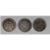 Image 2 : SEATED DIMES: 1843 G-VG, 1845 FINE AND 1845-O VG