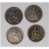 Image 1 : SEATED DIMES: 1847, 1848, 1849 AND 1849-O