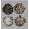Image 2 : SEATED DIMES: 1857, 1857-O, 1858 AND 1858-O.