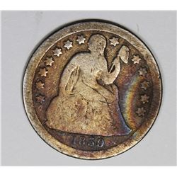 1859-S SEATED DIME GOOD VERY RARE!