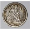 Image 1 : 1861-S SEATED DIME VG/FINE VERY RARE!
