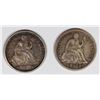 Image 1 : SEATED DIME 1873-S VG & 1874 XF